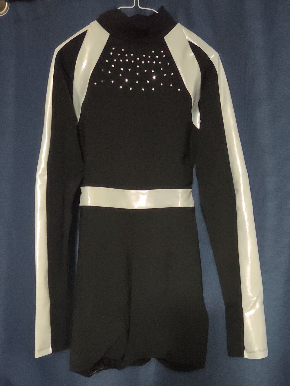 Alexandra Collection Long Sleeve Metallic Rhinestone Leotard